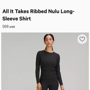 Lululemon All It Takes Ribbed Top